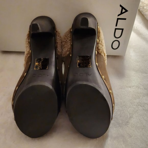 Aldo Gagliardotto Suede stiletto Mules NWB - Picture 4 of 6